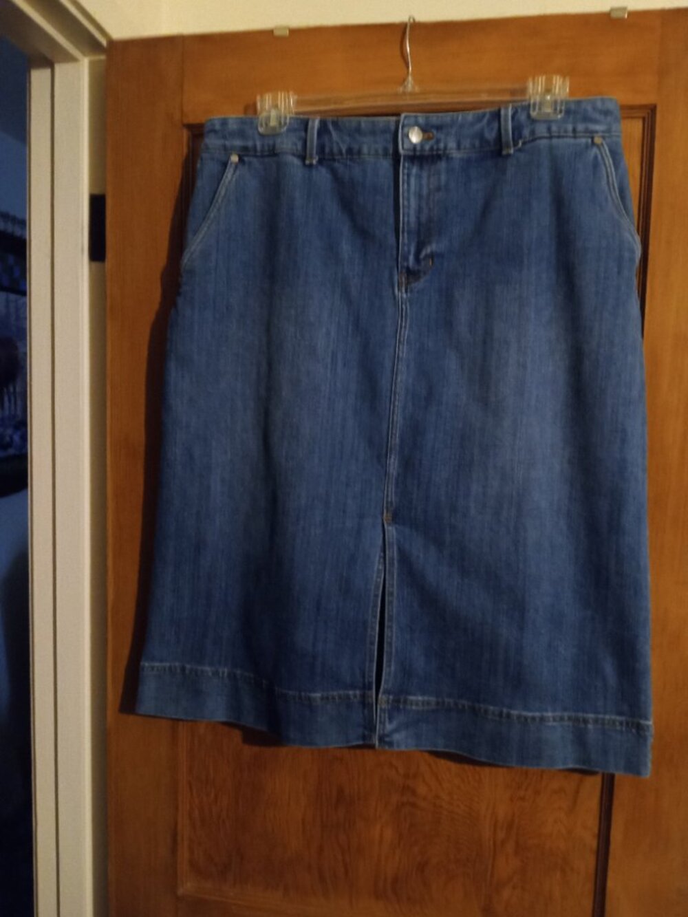 Talbots-Denim A-line Skirt